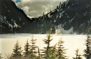 Looking east across Deeks Lake, 1999-05.